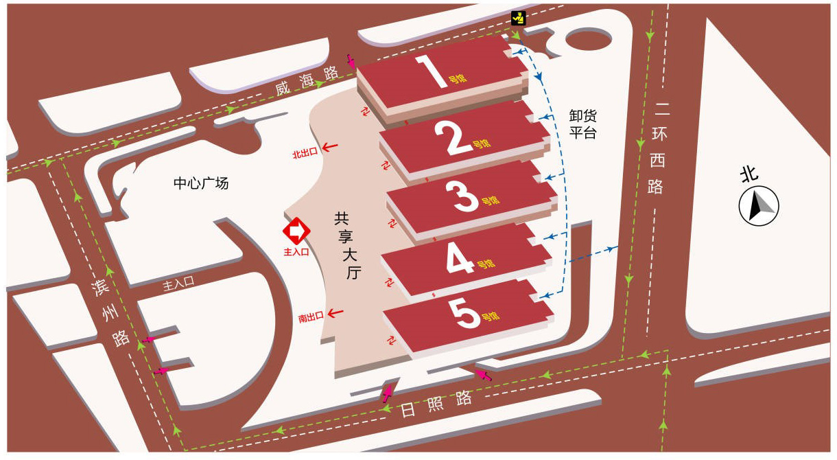 山東國(guó)際會(huì)展中心分布圖